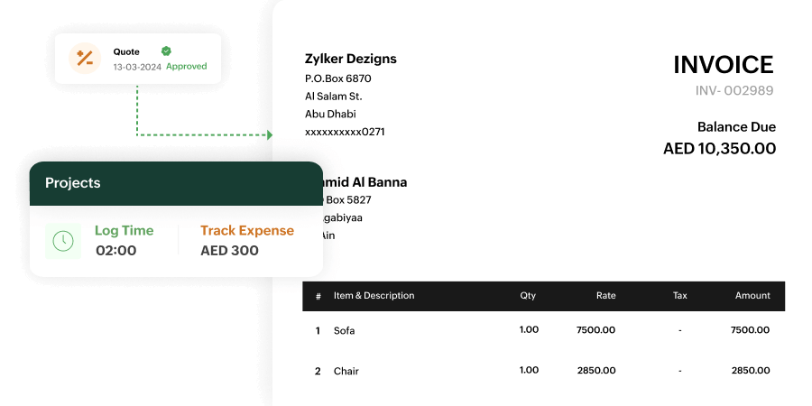 Zoho Billing - Billing Process Easily convert your quotes to invoices and charge for your projects with billable hours and expenses with a billing system that streamlines all your billing processes | Zoho Billing