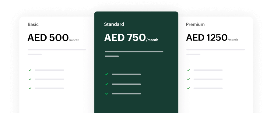 Zoho Billing - Pricing Tables Pricing table widgets which can be embedded on webpages and online store listings | Zoho Billing