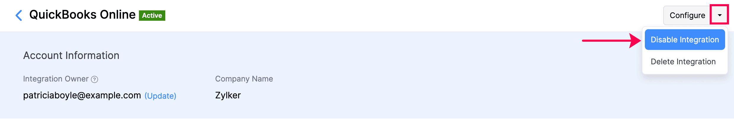 Delete integration