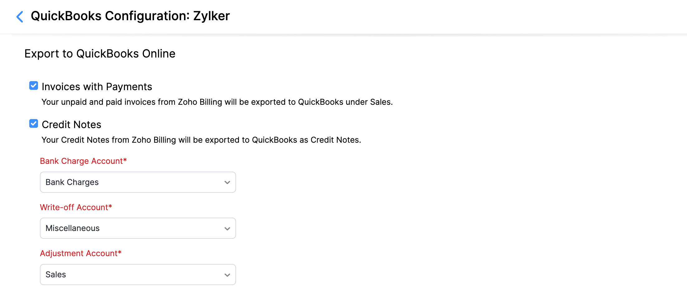 Export from QBO