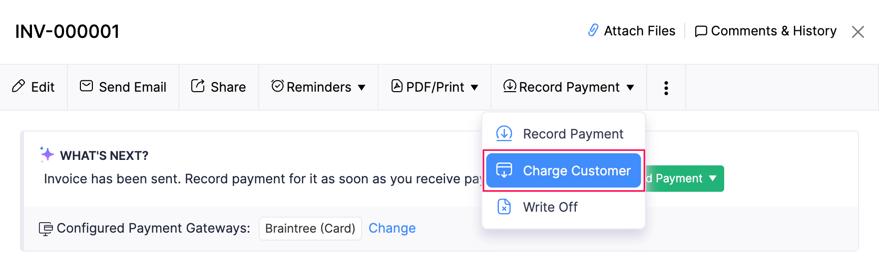 Charge Customer