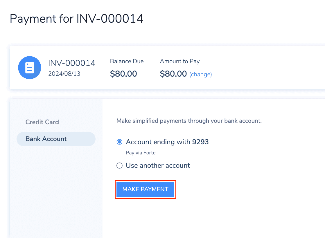 Make Payment