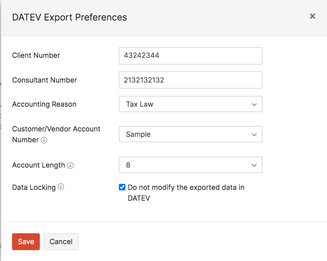 Export Data To DATEV