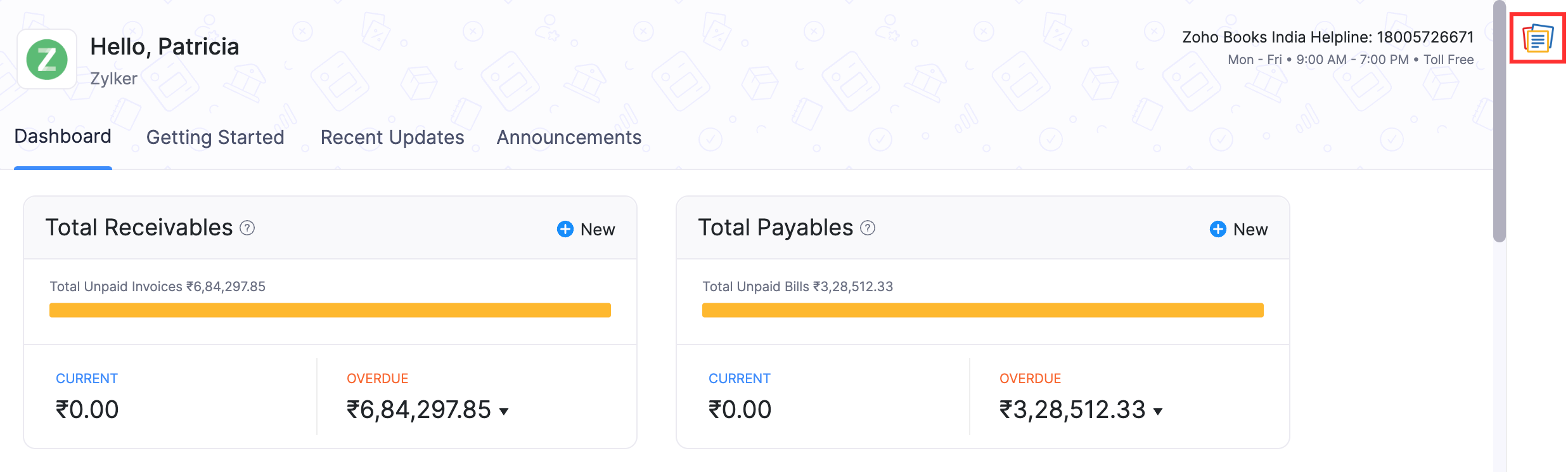 Zoho Notebook extension