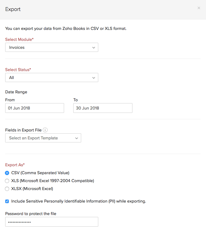 Export Invoices