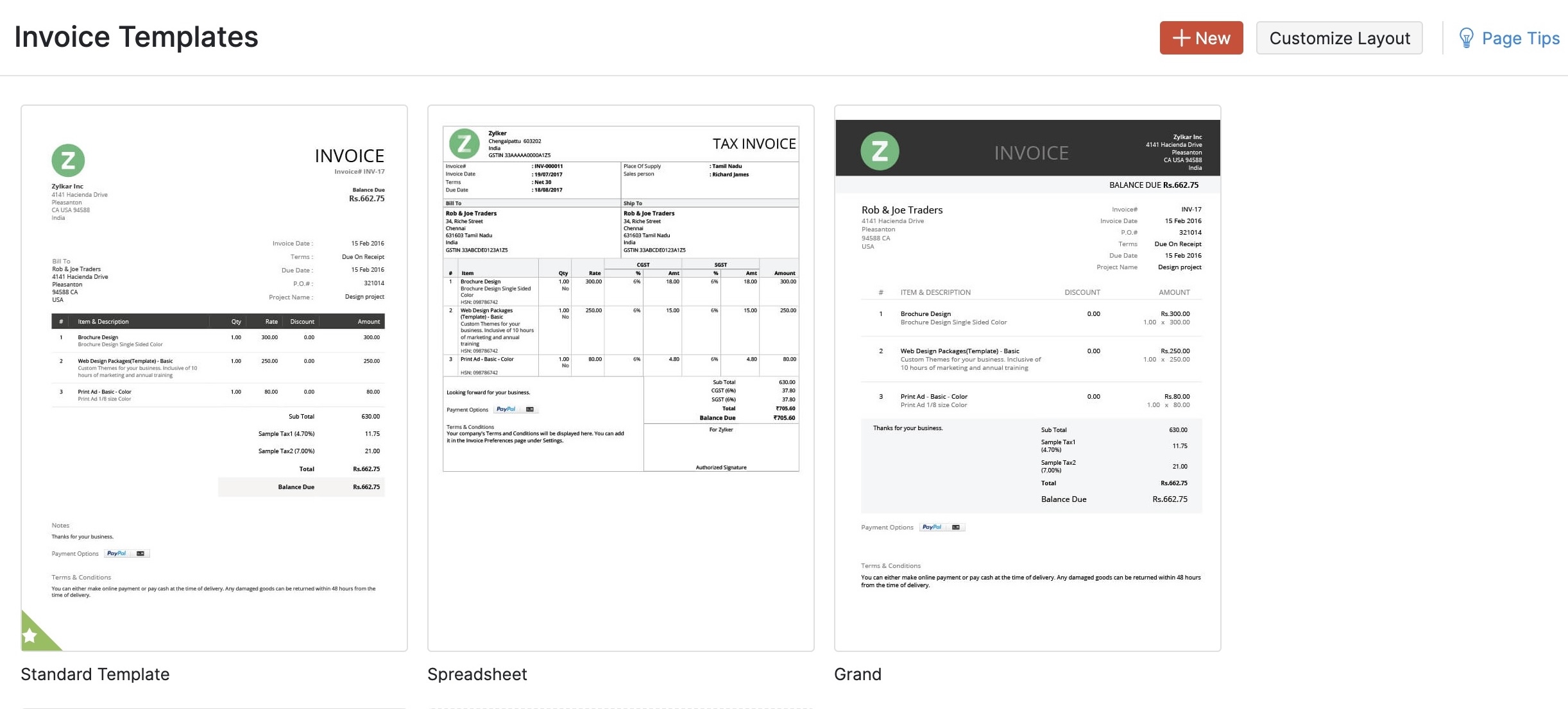 Customize Templates