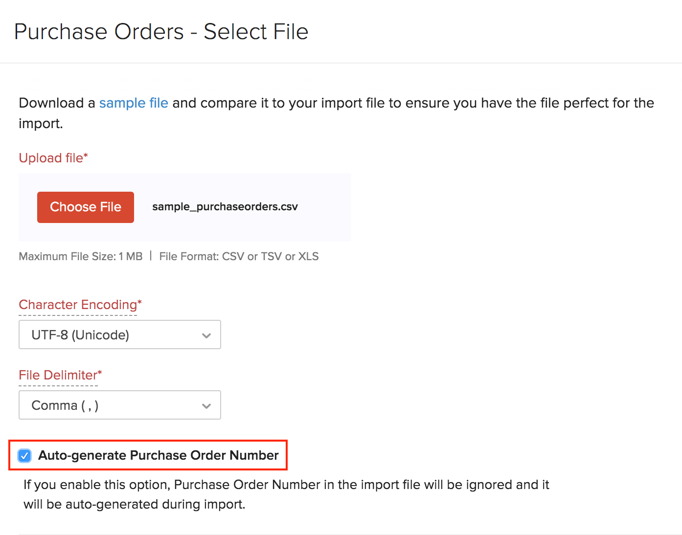 Import Purchase Orders