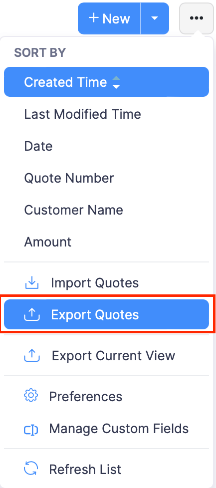 Export quotes