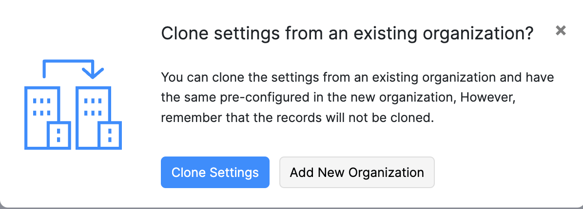 clone or edit an existing organization