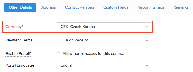 Contact Currency