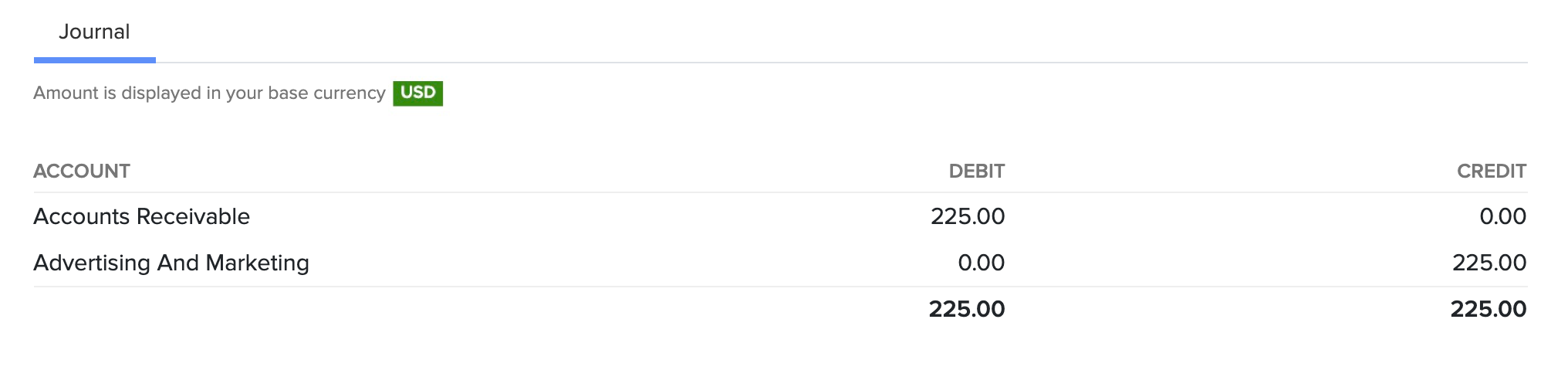 Journal without Billable Preference configured