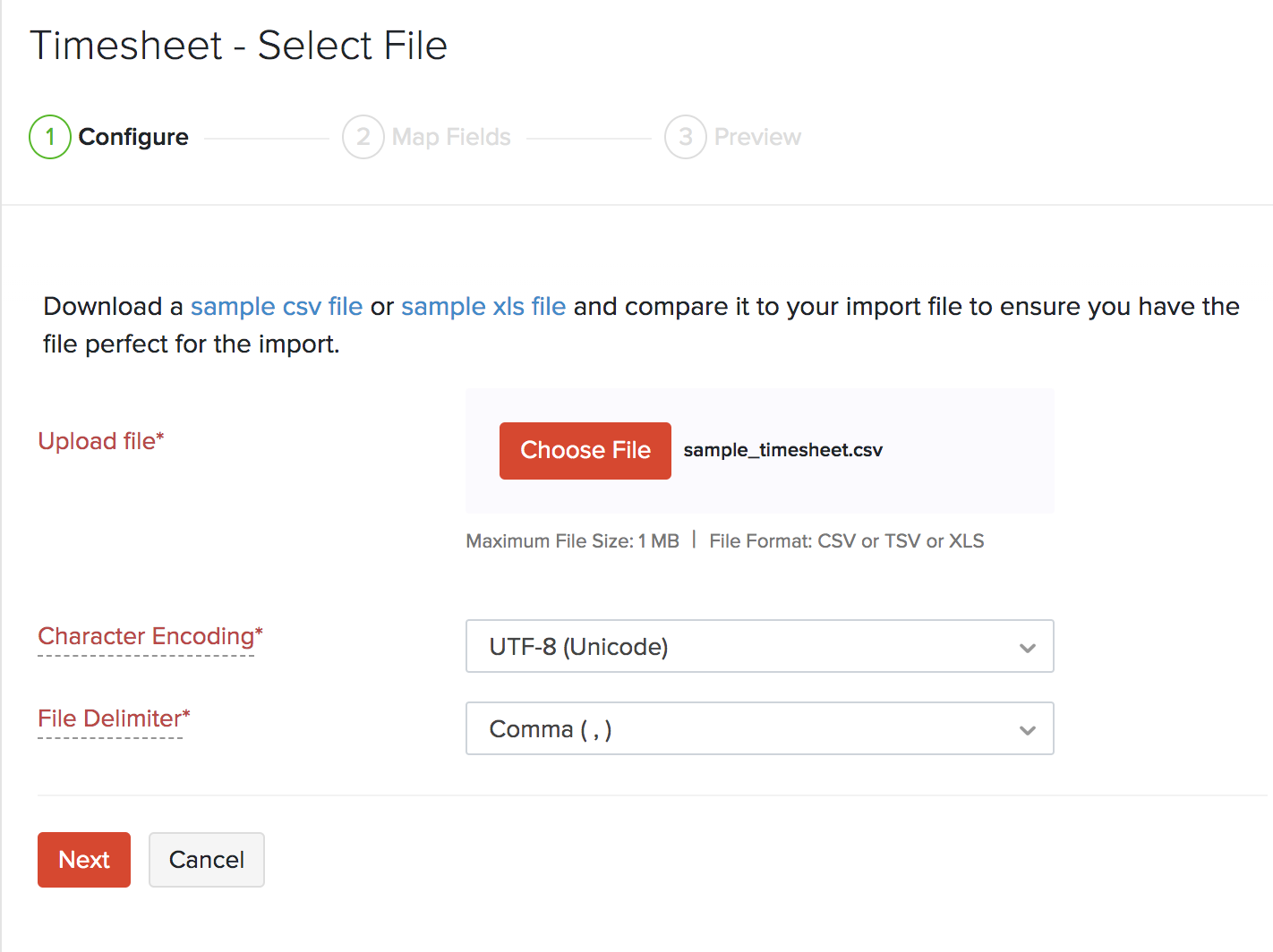 Import Timesheet