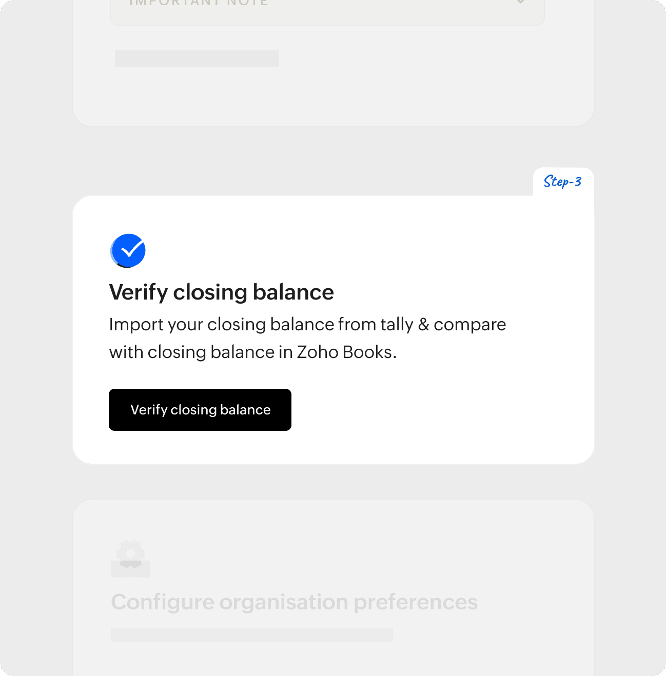Verify the closing balances