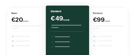 Zoho Billing - Pricing Tables Pricing table widgets which can be embedded on webpages and online store listings | Zoho Billing