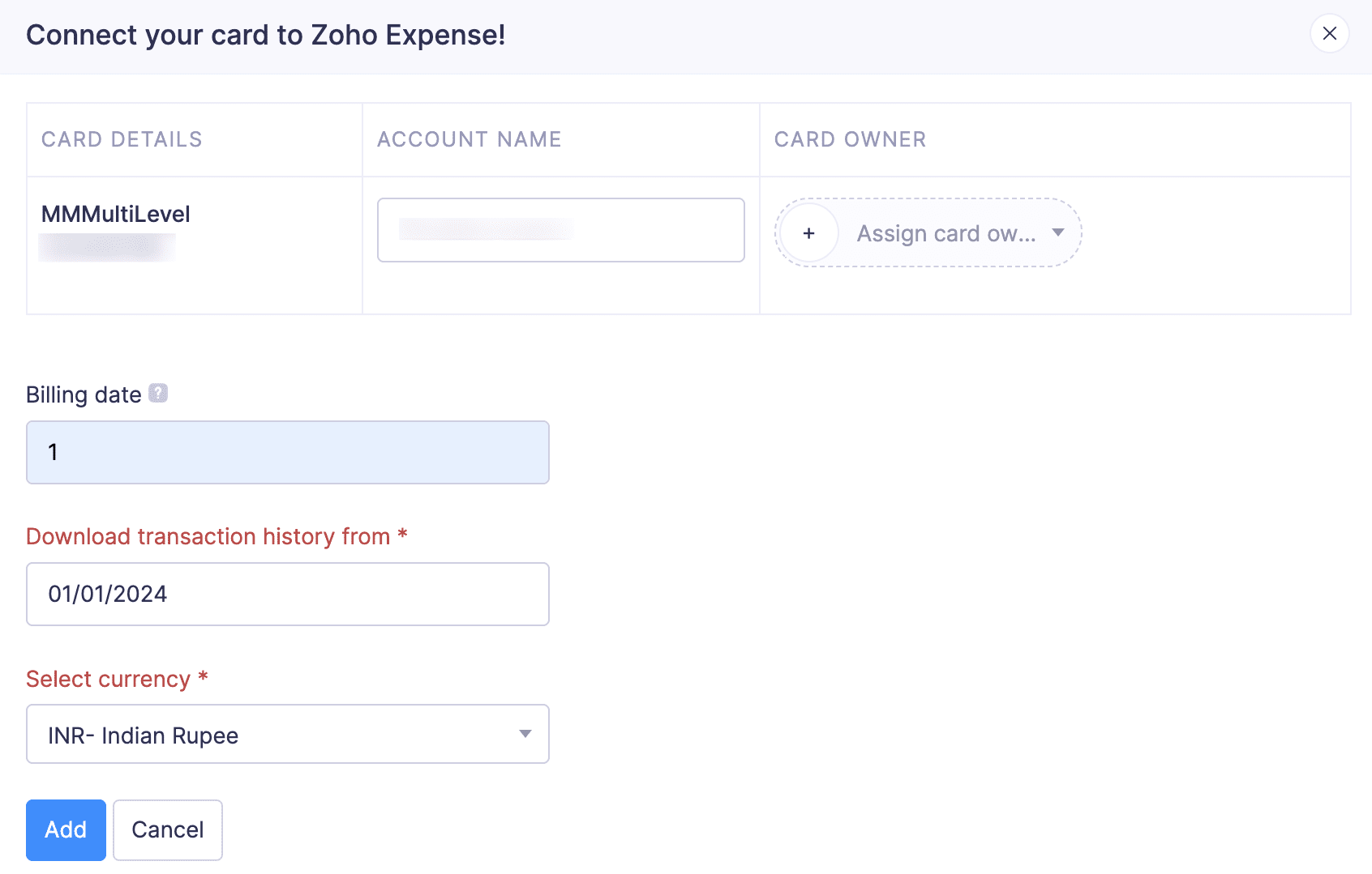 Enter Card Details