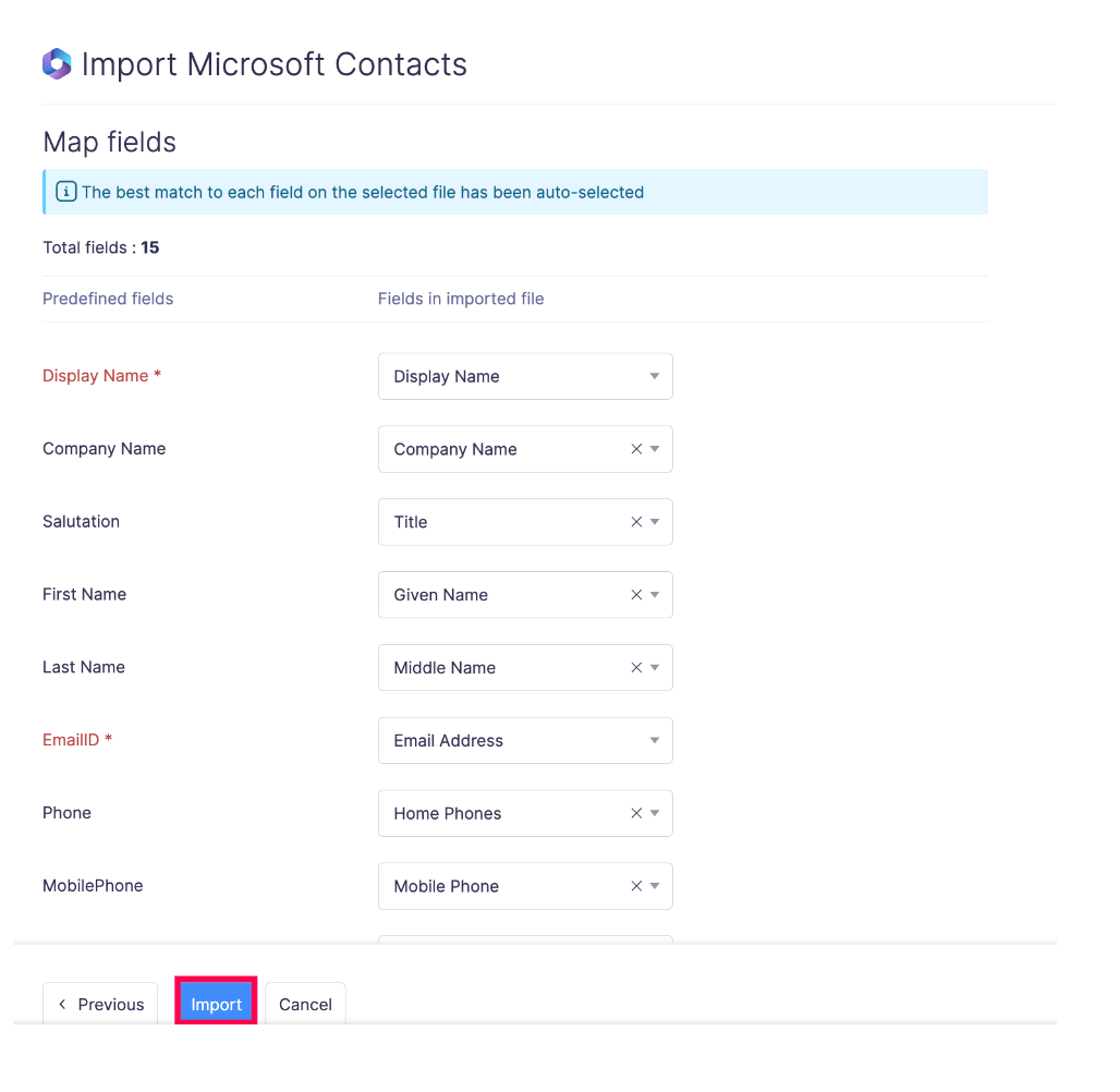 Import Customers