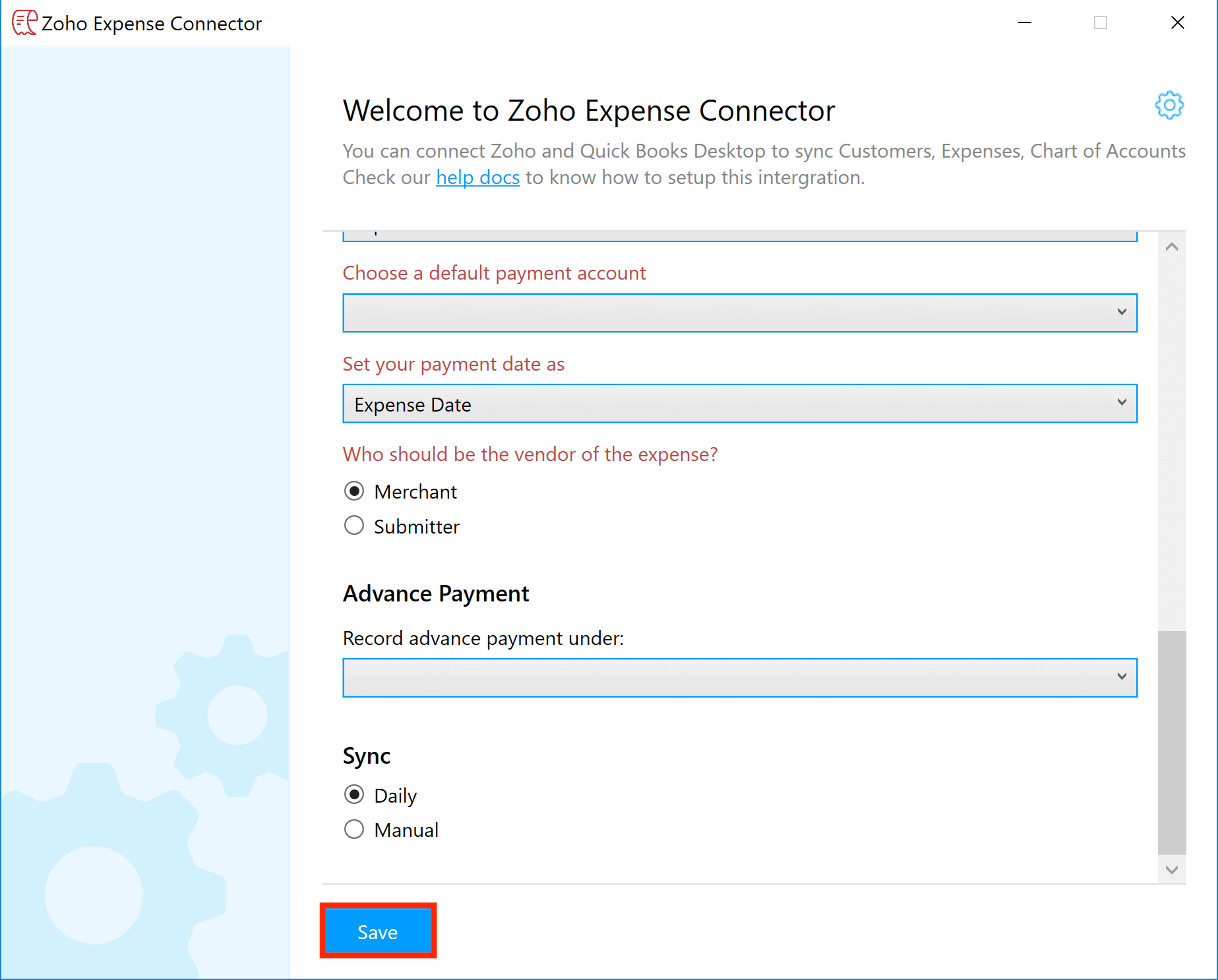 Sync Preferences