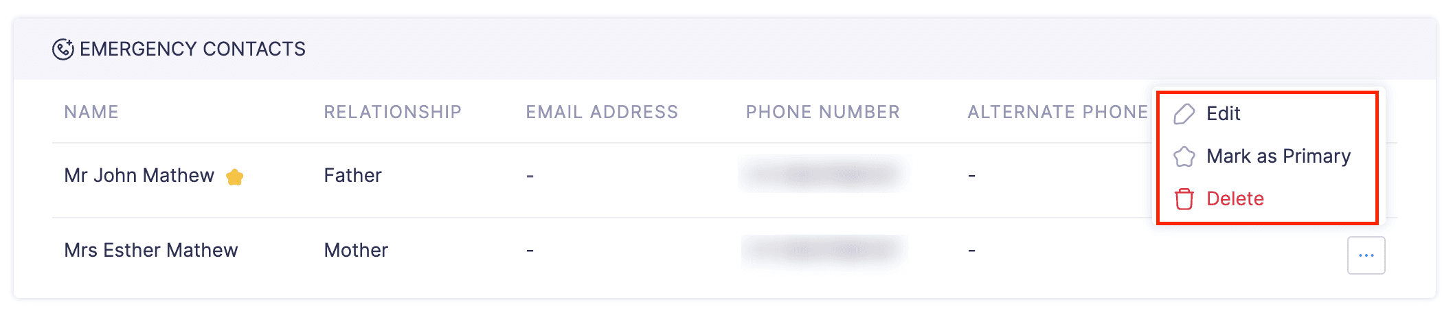 Emergency Contact