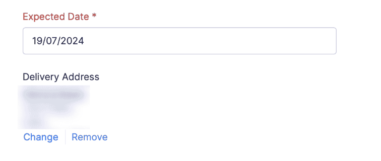 Change or Remove Delivery Address