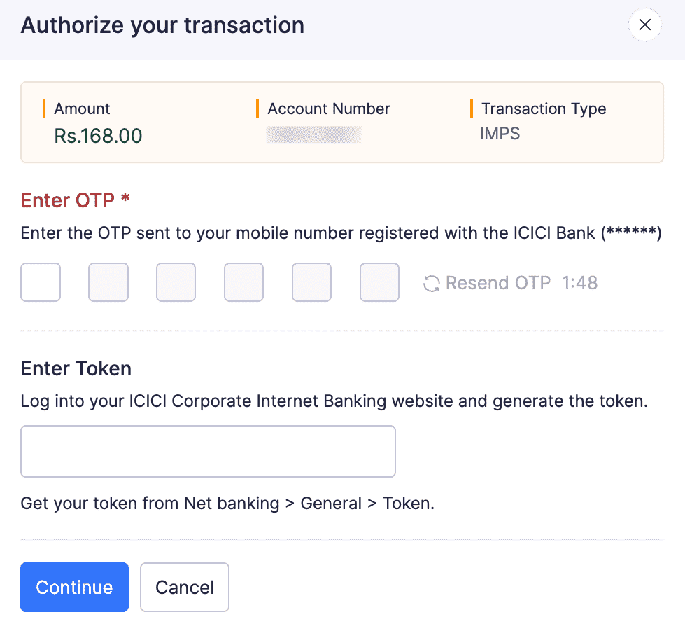 OTP for Token