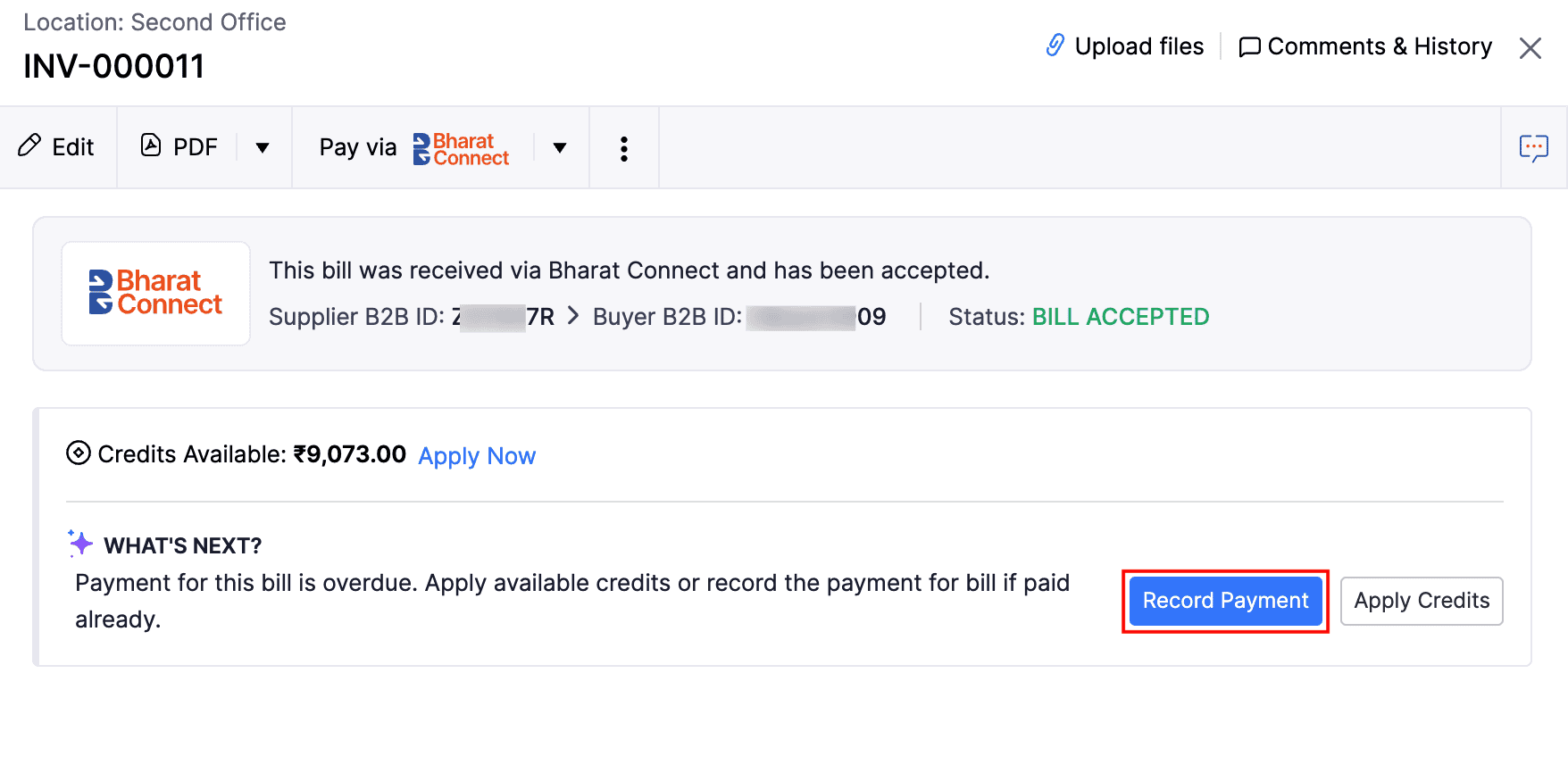 Accept Bills