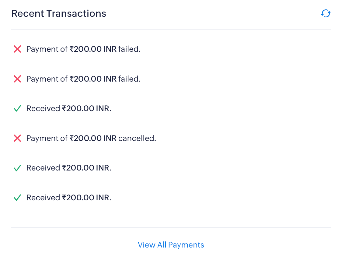 Recent Transactions