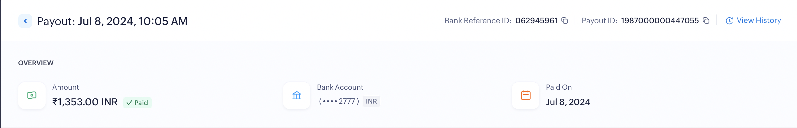 Payout Overview
