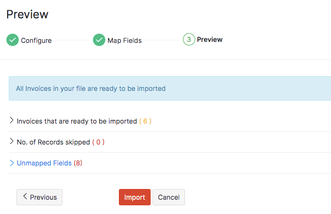 Invoice Import - Preview