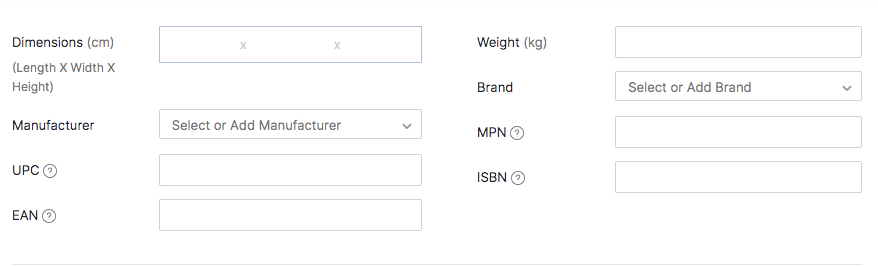 Item Measurements