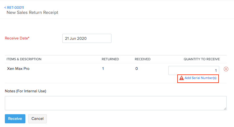 Serial/batch tracking