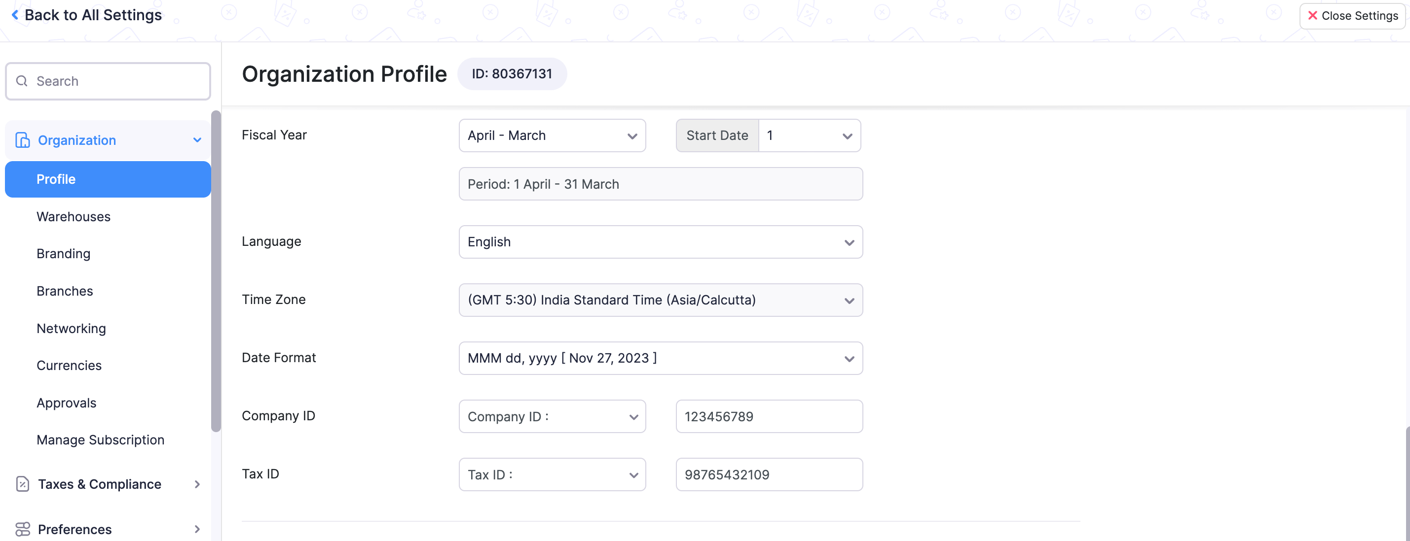 image of organisation profile bottom half