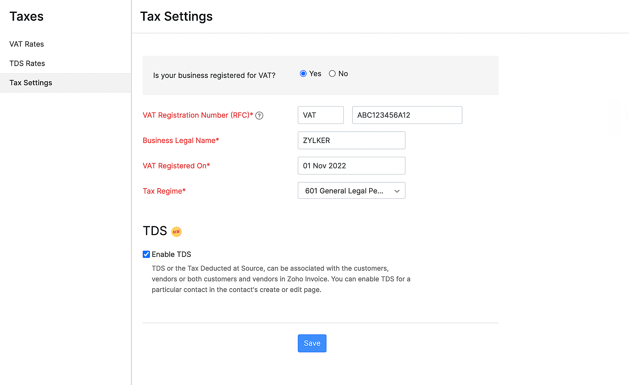 Enable TDS