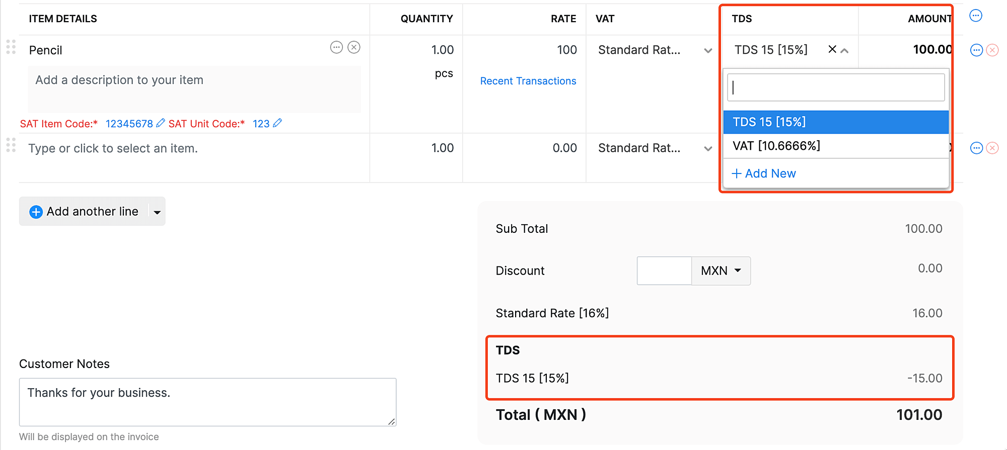 TDS in Transactions