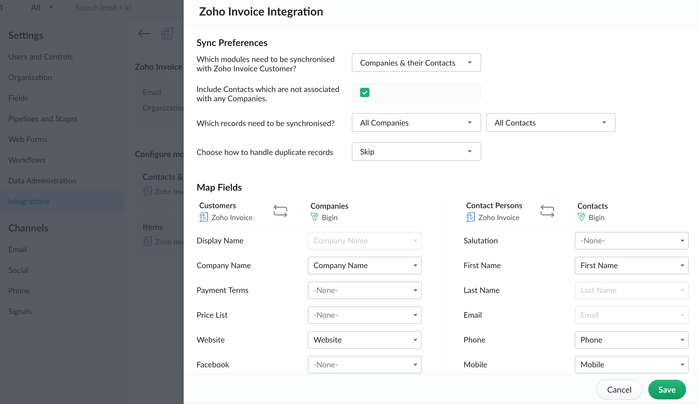 Configure Companies