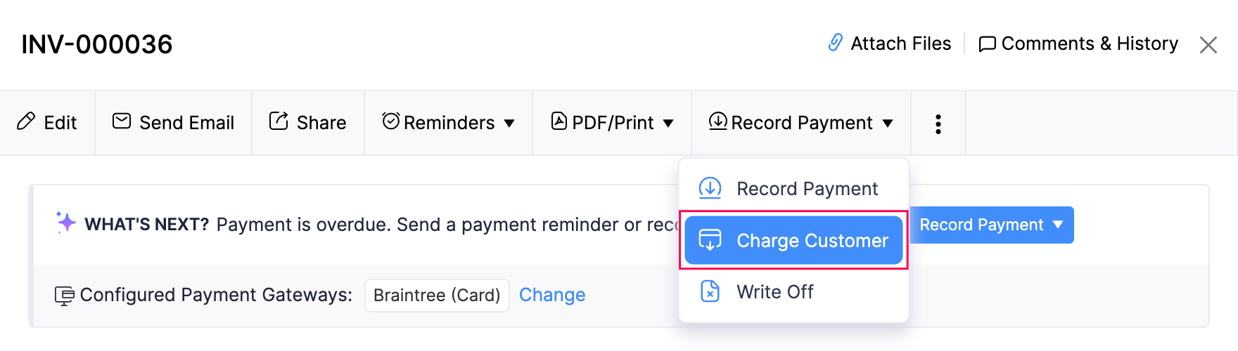 Charge Customer