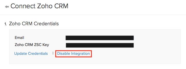 Disabling integration