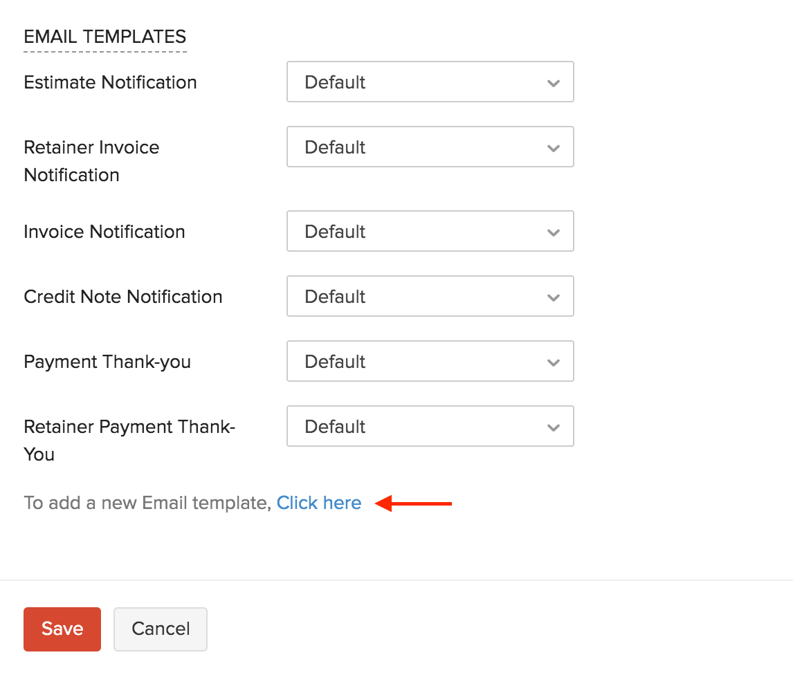 Associate template to customer