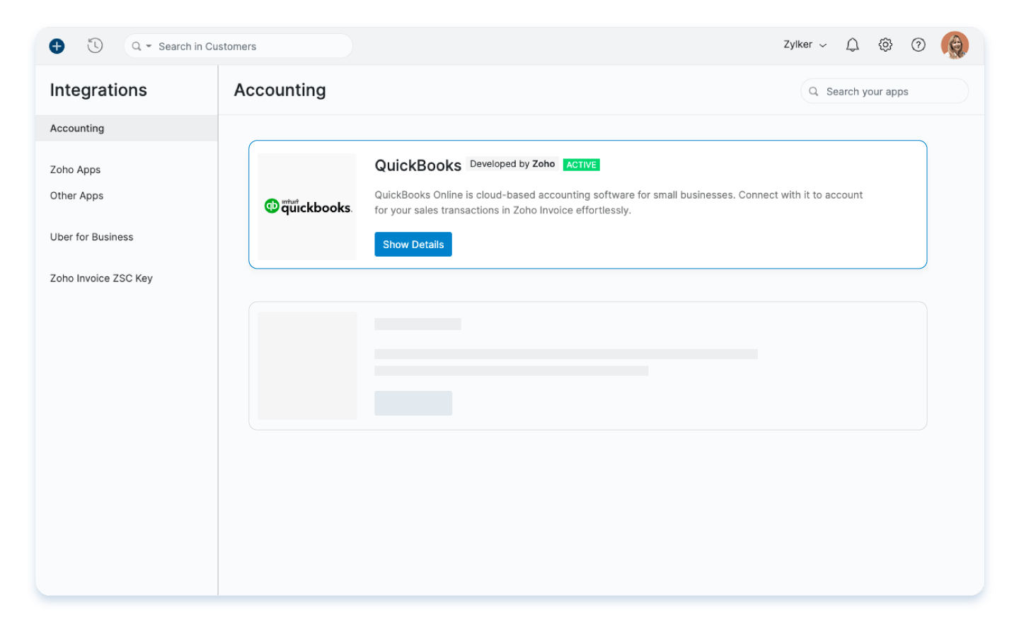 QuickBooks Online Accounting - Zoho Invoice Integration | Zoho Invoice