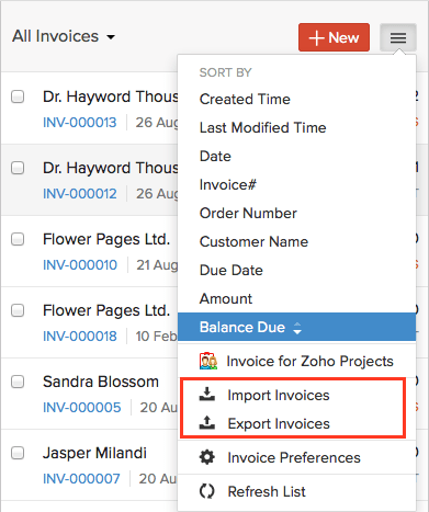 Import Export Invoice