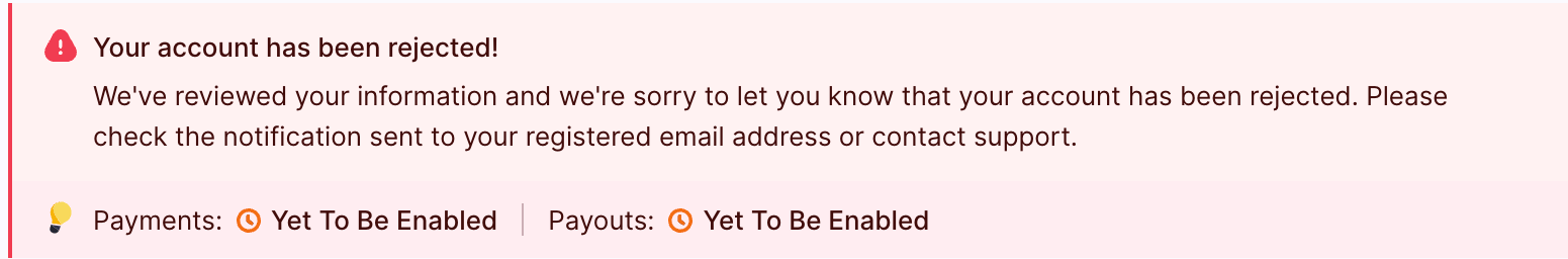 Rejected Status