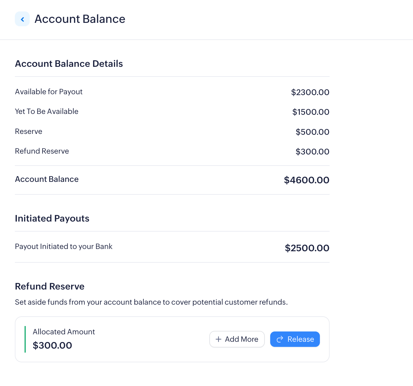 View Account Balance Details