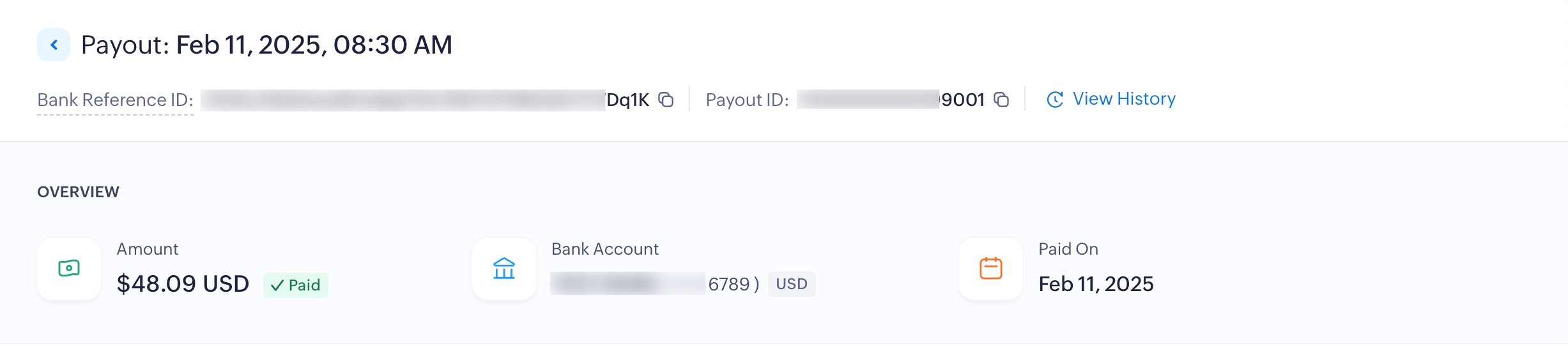 Payout Overview