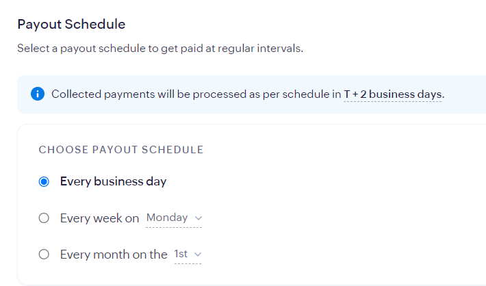 Payout Schedule