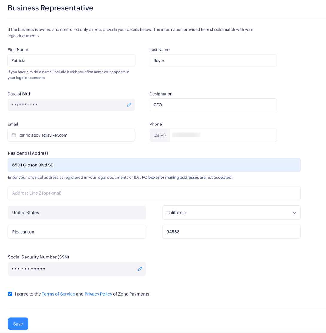 Business Representative
