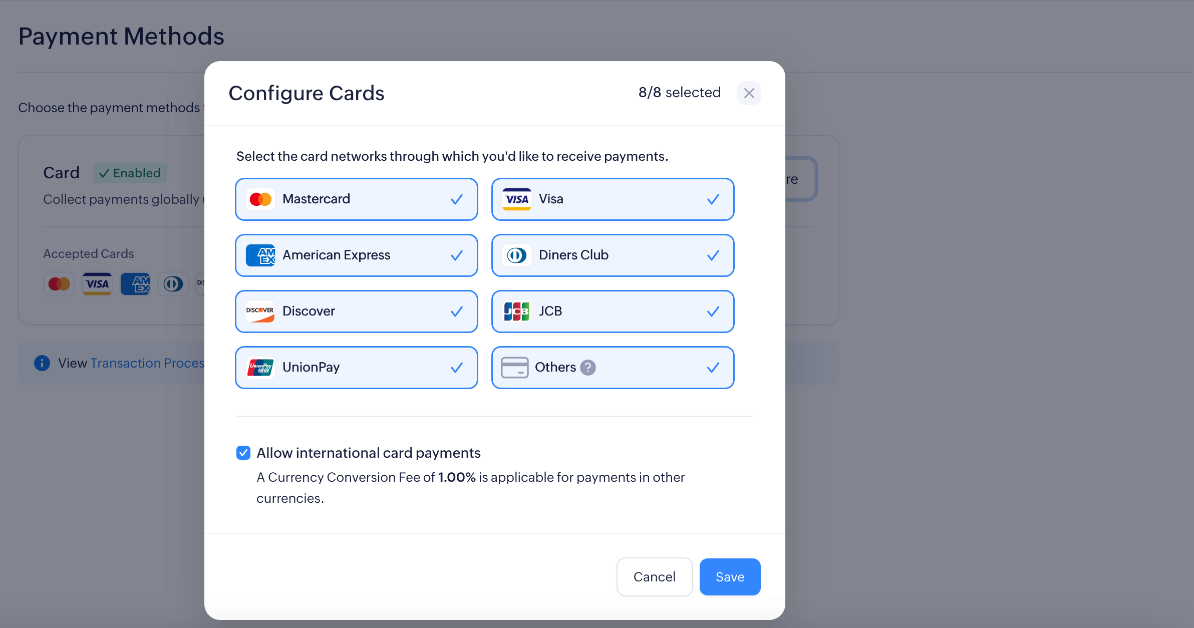 Payment Methods