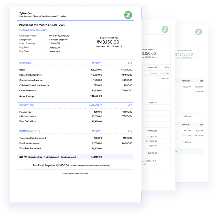 payslip templates