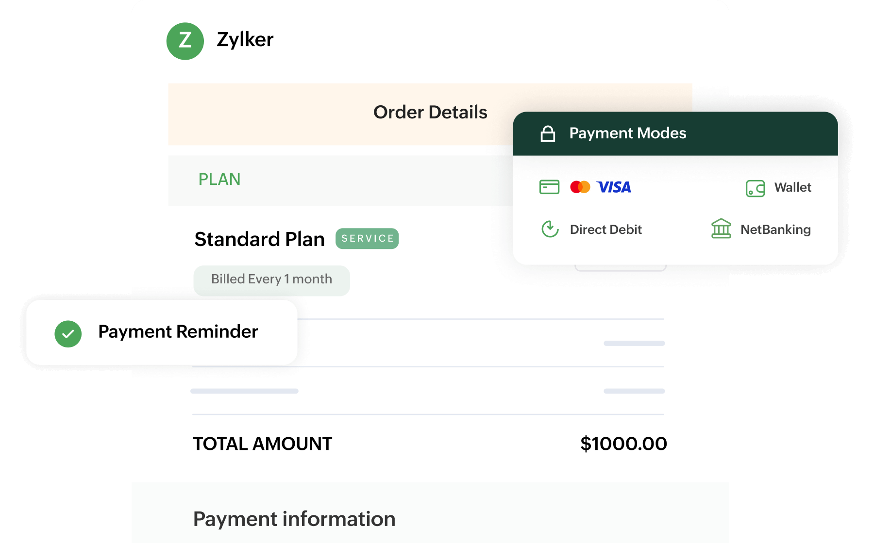 Zoho Billing - Payment Handling Process payments faster with the best billing software built for SMEs | Zoho Billing