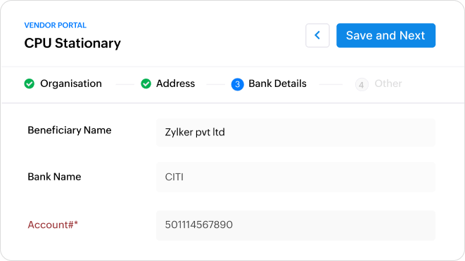 Streamlined vendor onboarding