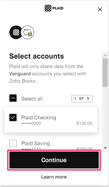 Select accounts