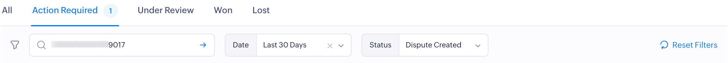 Dispute Filter